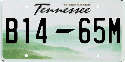 TN license plate B1465M