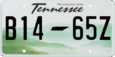 TN license plate B1465Z