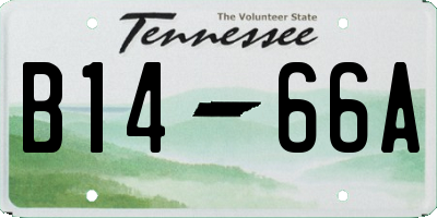 TN license plate B1466A
