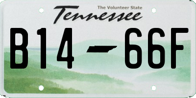 TN license plate B1466F