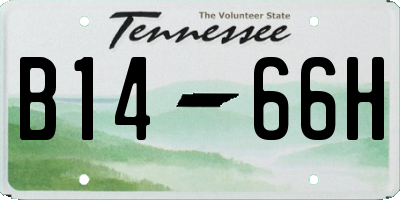 TN license plate B1466H