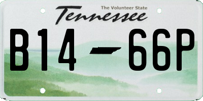 TN license plate B1466P