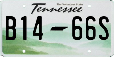 TN license plate B1466S