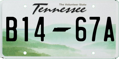 TN license plate B1467A