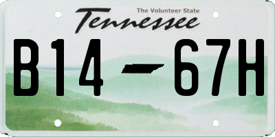 TN license plate B1467H