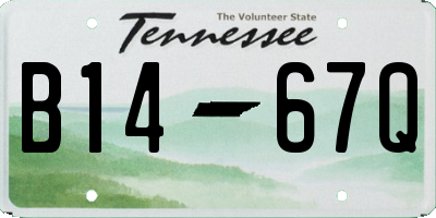 TN license plate B1467Q