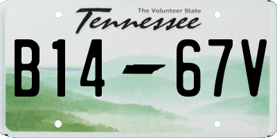 TN license plate B1467V