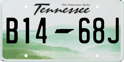 TN license plate B1468J