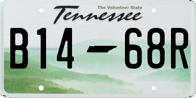 TN license plate B1468R