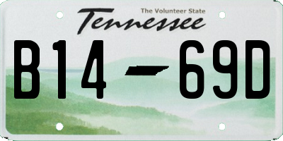 TN license plate B1469D