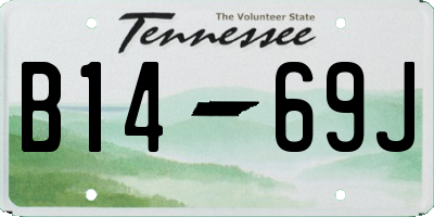 TN license plate B1469J