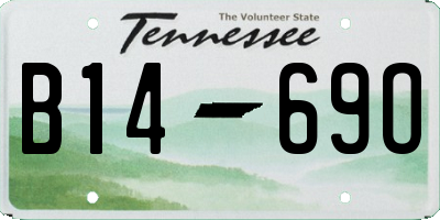 TN license plate B1469O