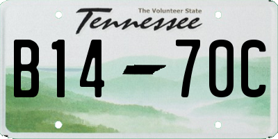 TN license plate B1470C