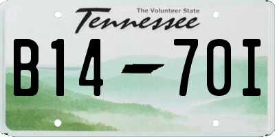TN license plate B1470I