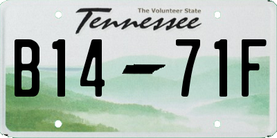 TN license plate B1471F