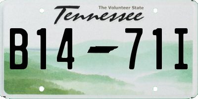 TN license plate B1471I