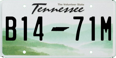 TN license plate B1471M