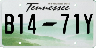 TN license plate B1471Y