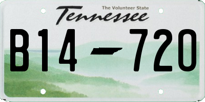 TN license plate B1472O