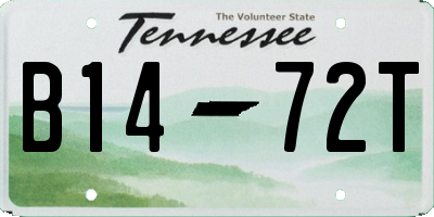 TN license plate B1472T