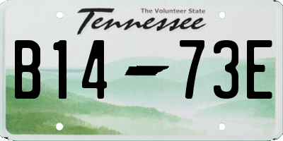 TN license plate B1473E