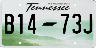 TN license plate B1473J