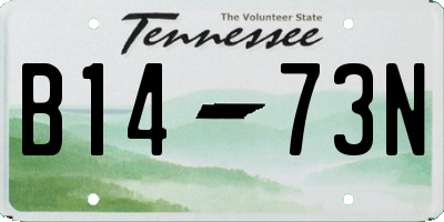 TN license plate B1473N