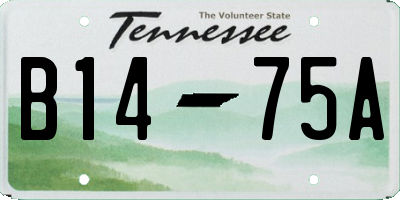 TN license plate B1475A