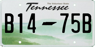 TN license plate B1475B