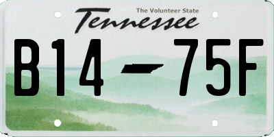 TN license plate B1475F