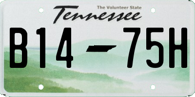 TN license plate B1475H