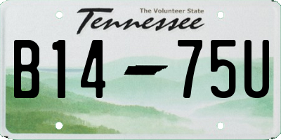 TN license plate B1475U