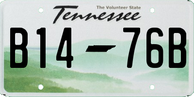 TN license plate B1476B
