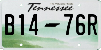 TN license plate B1476R