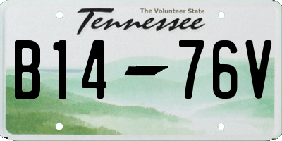 TN license plate B1476V