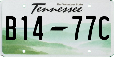 TN license plate B1477C