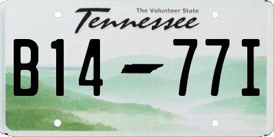 TN license plate B1477I