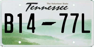 TN license plate B1477L
