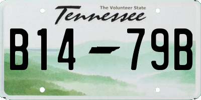TN license plate B1479B