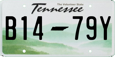 TN license plate B1479Y