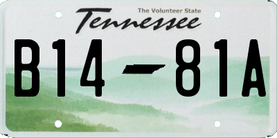TN license plate B1481A