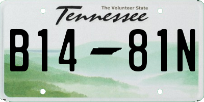 TN license plate B1481N