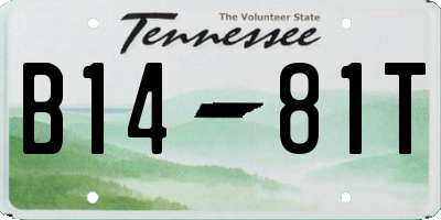 TN license plate B1481T