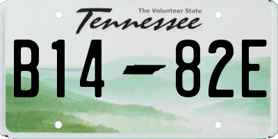 TN license plate B1482E