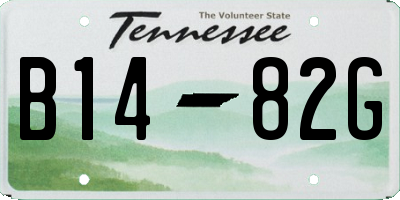 TN license plate B1482G