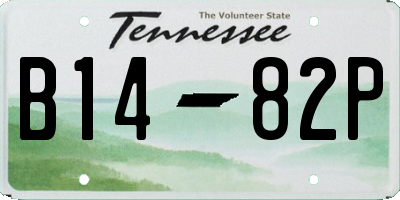 TN license plate B1482P