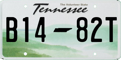 TN license plate B1482T