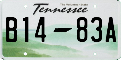TN license plate B1483A