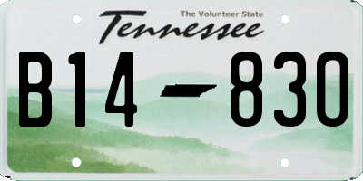 TN license plate B1483O