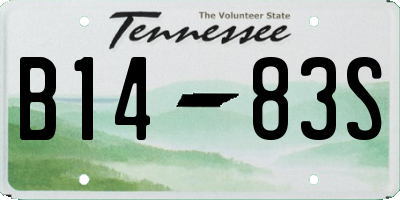 TN license plate B1483S